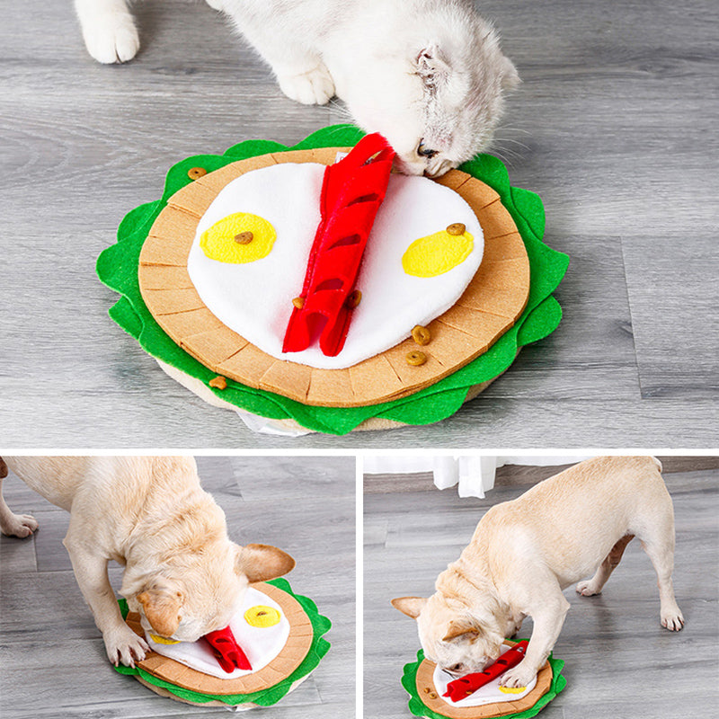 Pet Dog Snuffle Mat Pet Sniffing Training Toy Thin Burrito Design Blanket Fleece Pads Dog Mat Relieve Stress Dog Play Puzzle Toy