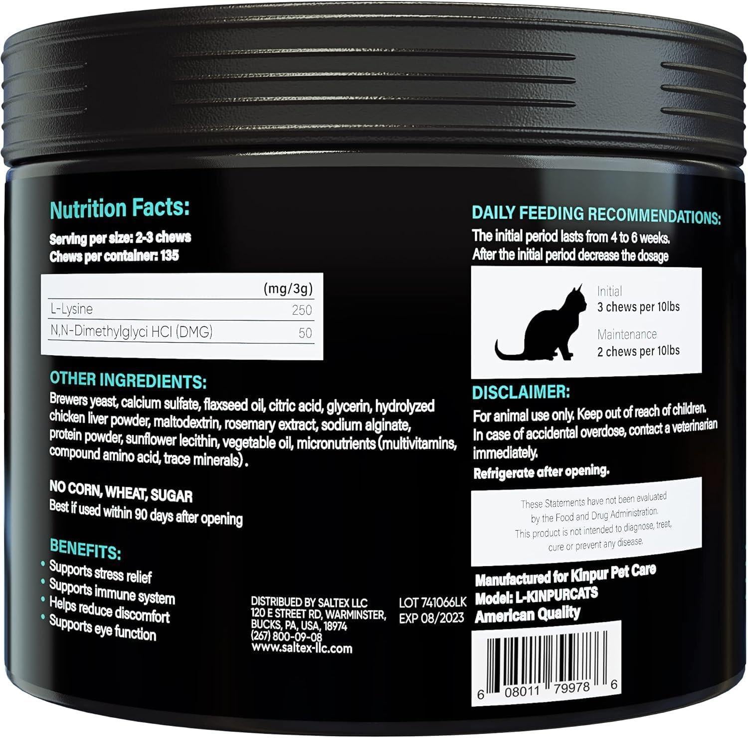 Lysine Cat Treats Immune Support Respiratory & Eye Health