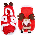 Christmas Pet Costume Santa Reindeer Winter Outfit