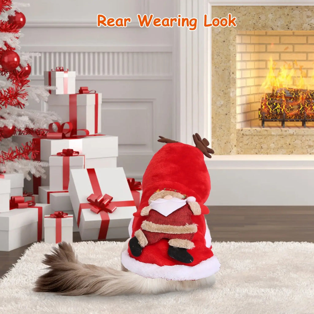 Christmas Pet Costume Santa Reindeer Winter Outfit